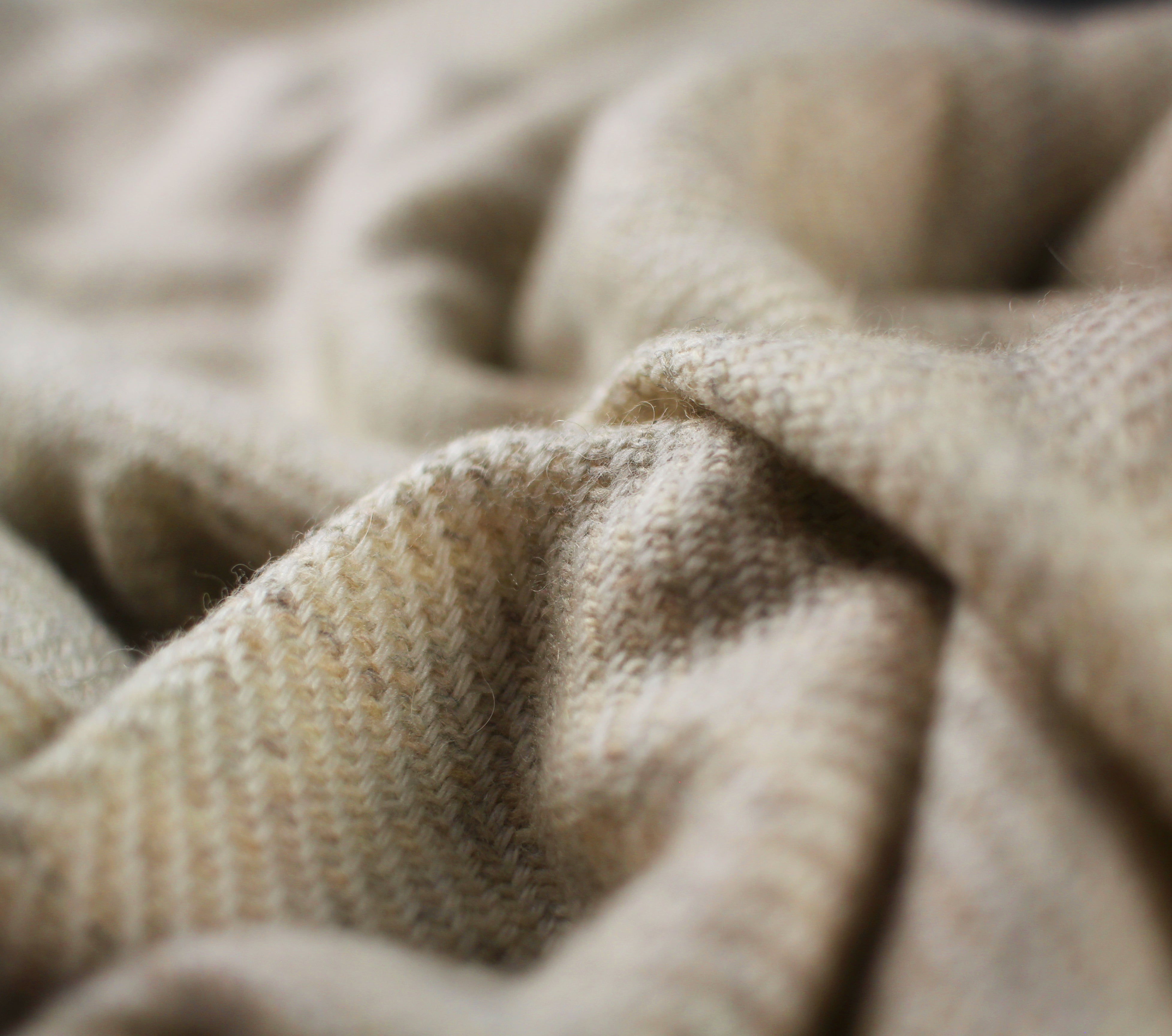 Himalayan Cashmere Throw Blanklet - Cream beige