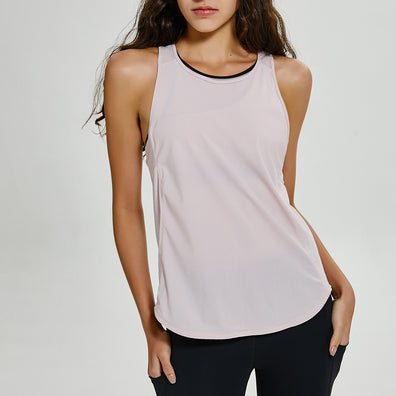 Muscle Tank Top - Pinkish White