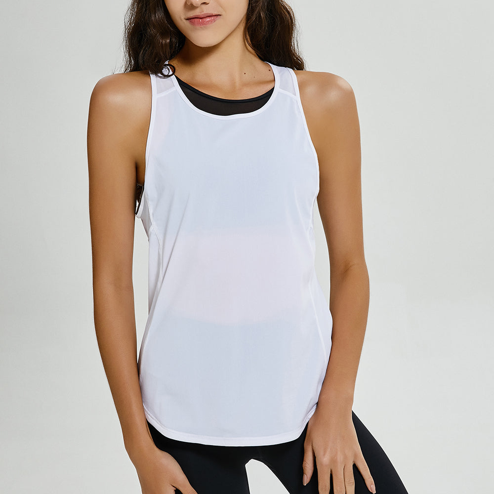 Muscle Tank Top - Pinkish White