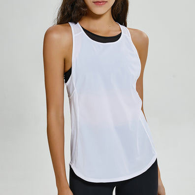 Muscle Tank Top - Pinkish White