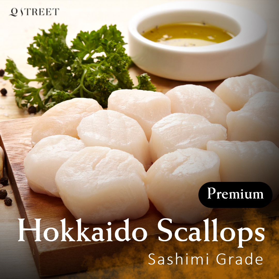 Premium Hokkaido Scallops, Sashimi Grade (1kg)